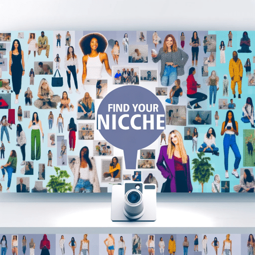 A collage showcasing diverse influencers from various niches such as fashion, technology, and fitness, each depicted in their unique environments. This vibrant mosaic highlights the multitude of possibilities within the influencer world, set against a subtly colored background, embodying a modern and inspirational style.